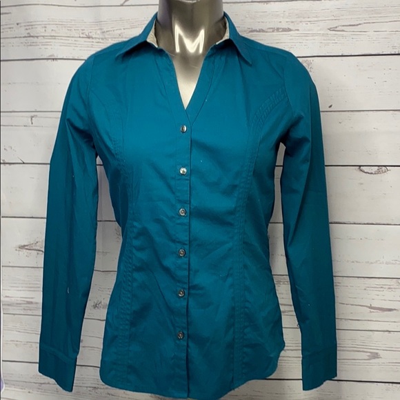 Express Blue Button Down - Picture 1 of 3